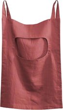 Amazhiyu 100% Linen Door Hanging Laundry Hamper Bag, 19x27 Inches Red by CozyNest Decor
