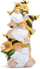 Hodao Summer Bee Gnome Decorations Indoor Home Table Decor Cute Stacked Bee Gnome Figurines Gifts -Swedish Dwarf Elf Figurines Summer Garden Honey Bees Gnomes Decorations (Bee1) by GreenHaven Gardens