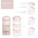 Termichy Stackable Formula Dispenser Portable Milk Powder Container, 2 Pack, Light Pink by TinyTreasures Baby Boutique
