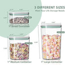 Pop Containers with Lids - Stackable Airtight Food Storage, Kitchen Pantry Storage Containers for Snacks Candy Salt Herbs Spices BPA-Free (500ML+1200ML+1800ML) by CozyNest Decor