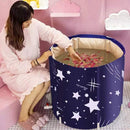 BESTHLS Foldable Bathtub Portable Soaking Bath Tub,Eco-Friendly Bathing Tub for Shower Stall (Blue Sky -1) by TinyTreasures Baby Boutique