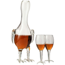 Cock - Chicken Decanter 500ml Whiskey and Wine Decanter Set with 2 Whiskey Glasses - by The Wine Savant, Rooster Glass Decanter For Whiskey, Scotch, Spirits, Wine Or Vodka For Whiskey Lovers
