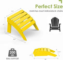 GREENVINES Adirondack-Ottoman | HDPE Plastic | Outdoor Footrest | All Weather | Foot Rest | Foot Stool | Yellow | for Adirondack Chair | for Patio Backyard Pool by CozyNest Decor