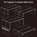 Acrylic Display Risers,12'' Large Display Stands, Thickened to 0.2''(5mm) Stackable Acrylic Shelves for Perfume Display, Clear Risers for Cupcake Stand,Pop Figurines,Tumbler,Food (Clear, 8PCS) by CozyNest Decor