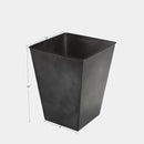 KOL 18''H. Bright Glazed Planter with Drainage Hole, Set of 2, Galvanized Steel Planter Pots for Indoor & Outdoor Use, Decorative Flower Plant Pots for Front Porch, Patio, Deck - Black by CozyNest Decor