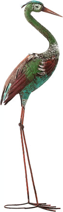 Alpine Corporation 40" Tall Outdoor Rustic Metal Crane Statue Yard Art Decoration by CozyNest Decor