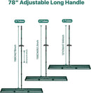 Lawn Leveling Rake 48x10'', Yard Leveling Rake with 78'' Back-Saving Adjustable Handle, Stainless Steel Lawn Leveler Tool for Garden, Backyard, Farm, Golf Course by GreenHaven Gardens