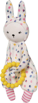 Manhattan Toy Cherry Blossom Days Baby Bunny Soothing Mini Blankie with Removable Silicone Teether Multi by TinyTreasures Baby Boutique