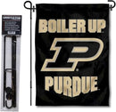 College Flags & Banners Co. Purdue Boilermakers Boiler Up Garden Flag with Pole Stand Holder by GreenHaven Gardens