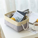 TheWarmHome Storage Baskets for Organizing - 11.8x7.8x5.2 inch Small 6 Pack Storage Bins for Shelve, Farbic Storage cubes Organizer for Baby Toys Nursery (Gold & Grey) by TinyTreasures Baby Boutique