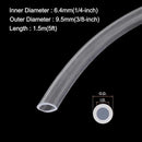 1/4" x 3/8" Clear Plastic PVC Tubing 5ft Flexible Vinyl Tube, [for Garden Irrigation, Water Hose, Fish Tank, Aquarium] - 6.4x9.5mm by GreenHaven Gardens