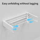 Wall Mounted Drying Rack for Laundry 23.6'', Folding Drying Rack Clothing Wall Mount with 4 Rods, Space Saving for Indoor Outdoor Bathroom Balcony (White, 23.6'') by CozyNest Decor
