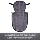COOLBEBE New 2-in-1 Babybody Cushion for Baby Newborn Infants - Extra Soft Stroller Cushion Pads Car Seat Insert, Perfect for Carseats, Strollers, Swings, Grey by TinyTreasures Baby Boutique