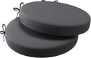 AAAAAcessories Outdoor Seat Cushions for Chairs, Waterproof, Fade-Resistant Patio Furniture Replacement Cushions, 15" x 15" x 2", Set of 2, Dark Gray by GreenHaven Gardens