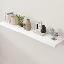 Floating Shelves for Wall, Rustic Elm Wood 56'' W x 8" D Wall Shelf with Invisible Bracket, Large Long Wall Mounted Storage Shelves for Living Room, Bedroom, Kitchen, Bathroom Decor, White Wash by CozyNest Decor