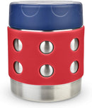 LunchBots Thermal 8 oz Triple Insulated Thermos - Hot 6 Hours or Cold 12 Hours - Leak Proof Thermos Soup Jar - All Stainless Interior - Navy Lid - Red Dots by TinyTreasures Baby Boutique