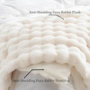 BENVWE Faux Fur Throw Blanket for Couch - Cozy Plush Fluffy Soft Thick Bubble Blanket for Living Room Home Decor - Mothers Day Birthday Gifts for Women, Cream White, 51" x 63" by CozyNest Decor