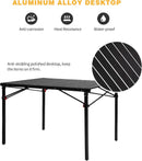 KingCamp Lightweight Compact Folding Camping Table,Stable Aluminum Alloy Folding Roll up Table for 4-6 Person for Picnic, Camping, Barbecue and Party,Portable Multifunctional Table with Carry Bag by GreenHaven Gardens