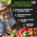 50 Vegetable & Herb Seeds Variety Pack - 25,000 Seeds - Long-Term Storage - Non-GMO Heirloom Open-Pollinated Gardening Seeds for Planting Vegetables & Herbs - Waterproof Packaging by GreenHaven Gardens