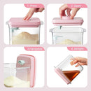 Ankou Formula Container - 1700ml Airtight Formula Dispenser One Button Handy Milk Powder Container BPA-Free Storage Containers with Scoop and Scraper Transparent 730g by TinyTreasures Baby Boutique
