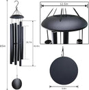 ASTARIN 65 in Wind Chimes for outisde - Extra Large Outdoor Handcrafted WindChimes,Deep Tone Metal Chimes for Garden Decor, Large Windchimes Deep Resonance, 2.27in Tubes Weather-Resistant, Black by CozyNest Decor