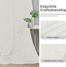 Easy-Going Blackout Curtains for Bedroom, Solid Thermal Insulated Grommet and Noise Reduction Window Drapes, Room Darkening Curtains for Living Room, 2 Panels(46x84 in, Ivory) by CozyNest Decor