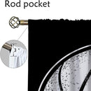 Basketball Blackout Curtains for Boy Girl Room Darkening Decor,Sport Theme and White Motto Dark Background Bedroom Living Room Home Rod Pocket Thermal Insulated Window Curtain/Drapes Panel,84x84 Inch… by TinyTreasures Baby Boutique
