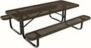Coated Outdoor Furniture Heavy-Duty Portable Outdoor Kids Table, Punched Steel Kids Picnic Table, Commercial-Grade Picnic Table, Made in America (6ft Rectangular, Childrens, Textured Brown) by GreenHaven Gardens