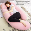 AS AWESLING 60in Full Body Pillow | Nursing, Maternity and Pregnancy Pillow | Extra Large U Shape Pillows with Detachable Side, Separate Support Pillow and Removable Cover Velvet (Light Pink) by TinyTreasures Baby Boutique