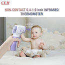 CEM DT-8806 Digital Thermometer for Adults and Kids, No Touch Forehead Thermometer for Baby, 2 in 1 Body Surface Mode Infrared Thermometer with Fever Alarm and Instant Accuracy Readings, Purple by TinyTreasures Baby Boutique