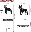 BAYN Solar French Bulldog Silhouette Dog Breed Welcome Sign with a Lantern Outdoor Decorative Garden Stakes for Yard, Lawn, Patio, Pathway by CozyNest Decor