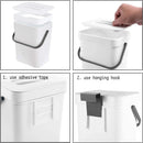 LALASTAR Compost Bin Indoor Kitchen Sealed, Hanging Small Trash Can with Lid Under Sink for Kitchen, Food Waste Bin for Countertop, Mountable Garbage Can for Bathroom, RV, 5L/1.3 Gal, White by GreenHaven Gardens