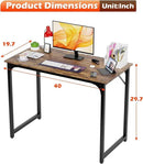 PayLessHere 32/39/47 inch Computer Desk Study Writing Table, Adjustable feet, Modern Furniture for Home Office (1, Vintage, 39 inch) by CozyNest Decor