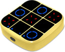Tic-Tac-Toe Bolt Game, 4-in-1 Handheld Puzzle Game Console, Electronic Tic-Tac-Toe Toy, Educational and Memory Growth, Portable Travel Games for Car Ride, Board Games for Kids and Adults (Yellow) by TinyTreasures Baby Boutique