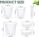 30Pcs Clear Nursery Pots with Drainage and Tray 5/6/7 Inch Plastic Clear Pots for Plants, Orchid Pot Outdoor Indoor Transplant Seedling Planter Pots with 100 Plant Labels,15-Set by GreenHaven Gardens