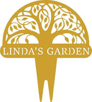 Personalized Tree of Life Metal Garden Sign with Stake, Custom Family Name Sign for Outdoor, Nature Lover Gift by CozyNest Decor