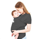 Acrabros Baby Wrap Carrier,Hands Free Baby Carrier Sling,Lightweight,Breathable,Softness,Perfect for Newborn Infants and Babies Shower Gift,Charcoal Grey by TinyTreasures Baby Boutique