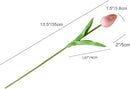 Mandy's Artificial Tulips 20 Stems Dusty Pink PU Faux Flowers for Wedding Home Decor 13.5 Inch by CozyNest Decor