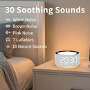 Brown Noise Machine Alarm Clock Sound White Noise Machine Night Light with 30 Sleeping Sounds for Baby Kids Adults 2 Alarms Backup Battery 32 Level Volume 15 Wake up Sounds for Mild Heavy Sleeper by TinyTreasures Baby Boutique