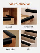 Baby Proof Edge Corner Protector, 6.56FT 0.47''Th L-Shape Furniture Corner & Edge Safety Bumpers with 6 Corners, Pre-Taped, Soft NBR Rubber Foam Desk Edge Cushion Wall Corner Protector（Black） by TinyTreasures Baby Boutique