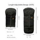 Length Ajustable Waterproof Stroller Winter Cover for All Stroller, Universal Stroller Winter Bunting Bag XL,Good for Infant to Y5 pre-School Kids by TinyTreasures Baby Boutique