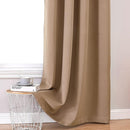 ChrisDowa 100% Blackout Curtains 108 inch Long for Bedroom with Black Liner, 2 Thick Layers Total Blackout Thermal Insulated Grommet Window Curtains 2 Panels Set (Cappuccino, 52 x 108 Inch) by TinyTreasures Baby Boutique