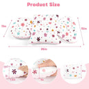 Infant Car Seat Insert with 3 Strap Covers, 3 in 1 Reversible Floral Baby Car Seat Head Support for Newborn, Baby Girl Newborn Essentials for Preemie to Infant, Stroller, Swing, Bouncer (Pink) by TinyTreasures Baby Boutique