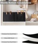 StorageWorks Storage Bins, Fabric Storage Bins for Shelves, Extra Large Storage Baskets with Metal Frame, Closet Baskets and Bins with Handles, Jumbo, Black, 2-Pack by CozyNest Decor