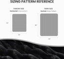Cozy Bliss Faux Fur Throw Blanket for Couch, Cozy Warm Plush Striped Blanket for Sofa Bedroom Living Room,60 * 80 Inches Black by CozyNest Decor