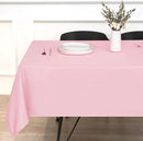 sancua Rectangle Tablecloth - 54 x 54 Inch - Stain and Wrinkle Resistant Washable Polyester Table Cloth, Decorative Fabric Table Cover for Dining Tables, Buffet Parties and Camping, Pink by CozyNest Decor