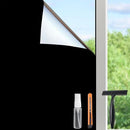 HIDBEA Mirror Blackout Window Film,100% Light Blocking Room Darkening Window Privacy Film,Mirror Glass Window Film Heat Control,Removable Window Cover Tint for Day Sleep(Mirror Black,17.3in x 13.1ft) by CozyNest Decor