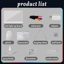 LED Drawing Board with Colors –13.7x9.84 Inch Acrylic Light-Up Message Board, Includes 7 Markers, Adapter, Stand, Hanging Chain, Soft Cloth, Spray Bottle, for Home, Office, Kitchen, and Bedroom by TinyTreasures Baby Boutique