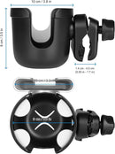 Accmor Stroller Cup Holder with Phone Holder, Bike Cup Holder, Universal Cup Holder for Uppababy Nuna Doona Strollers, 2-in-1 Cup Phone Holder for Stroller, Bike, Wheelchair, Walker, Scooter by TinyTreasures Baby Boutique
