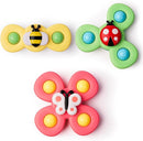 LiKee Strong Suction Cup Fidget Rotating Sensory Bath Toys for Baby 12 18 Months Airplane Car Travel Table & Window Toys for 1 2 Years Old Toddler Boys and Girls (Insect-1) by TinyTreasures Baby Boutique
